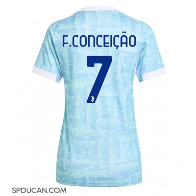 Zenski Nogometni Dres Juventus Francisco Conceicao #7 Gostujuci 2025-26 Kratak Rukav Zenski Nogometni Dres Juventus Francisco Conceicao #7 Gostujuci 2025-26 Kratak Rukav